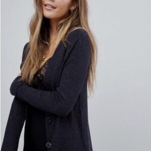 We The Free Dark Blue Sparkle Cardigan